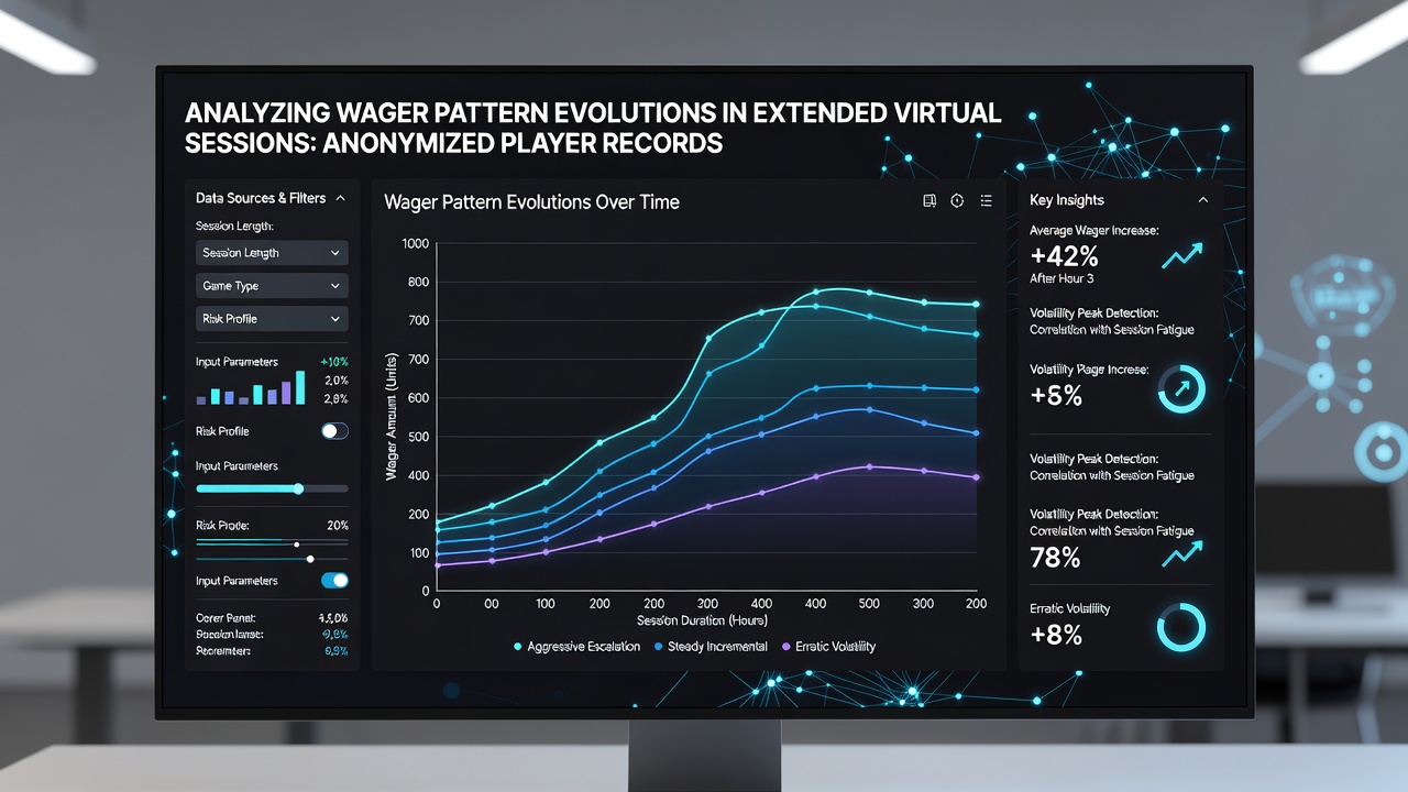 Detailed graphs illustrating wager adjustments during lengthy mixed-game virtual sessions from anonymized records