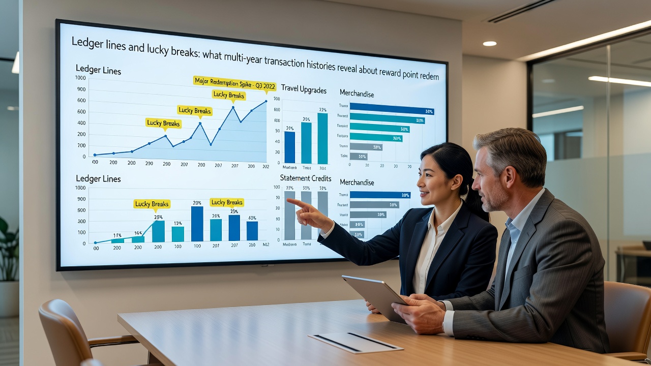 Detailed transaction history charts linking reward redemptions to table game clusters and slot activity surges
