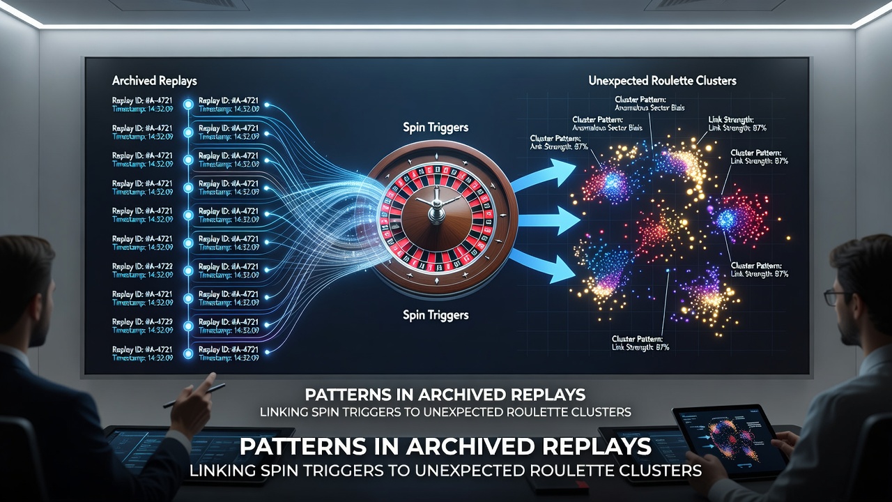 Detailed chart of archived replay sequences connecting slot triggers with roulette clusters