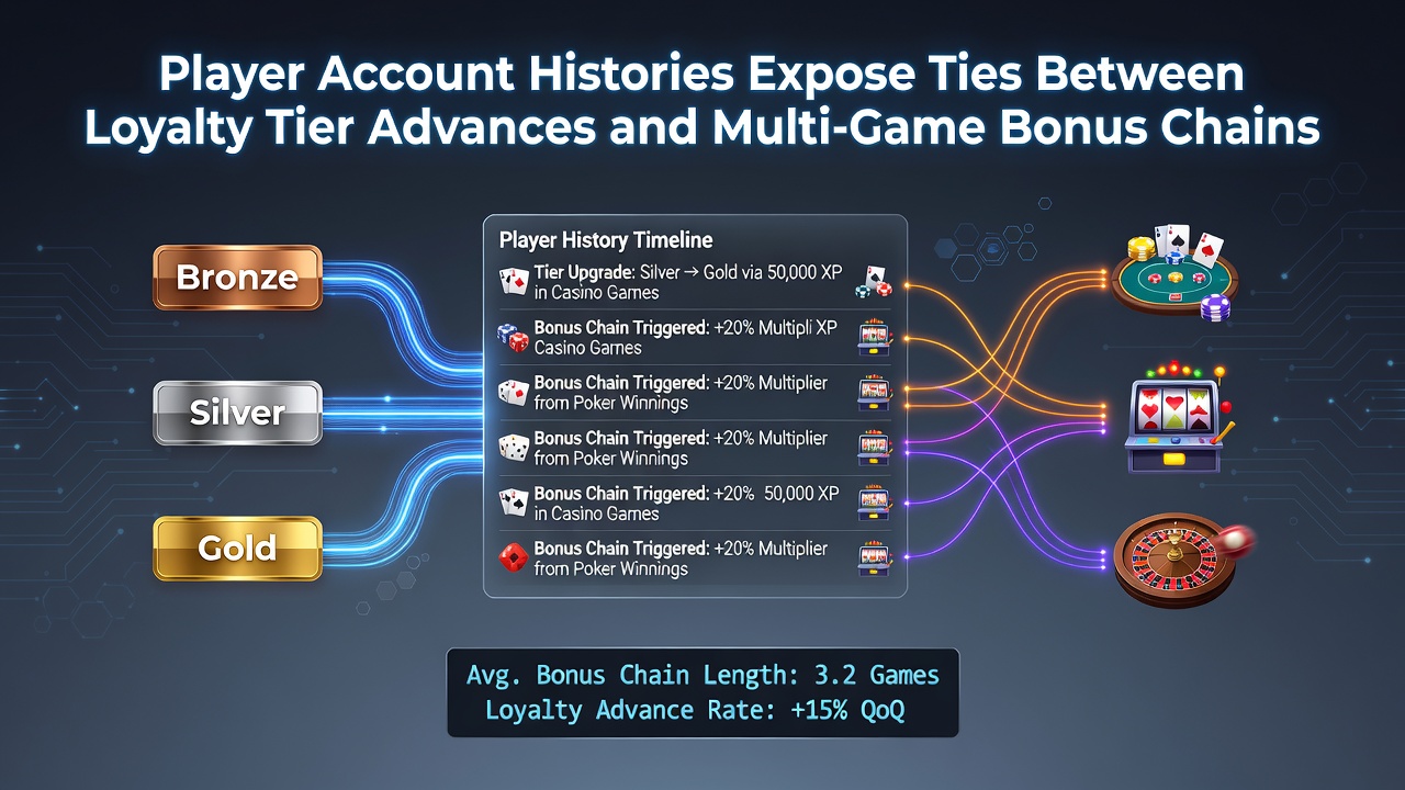 Detailed view of player account dashboard highlighting loyalty tier milestones and bonus chain activations across slots and tables